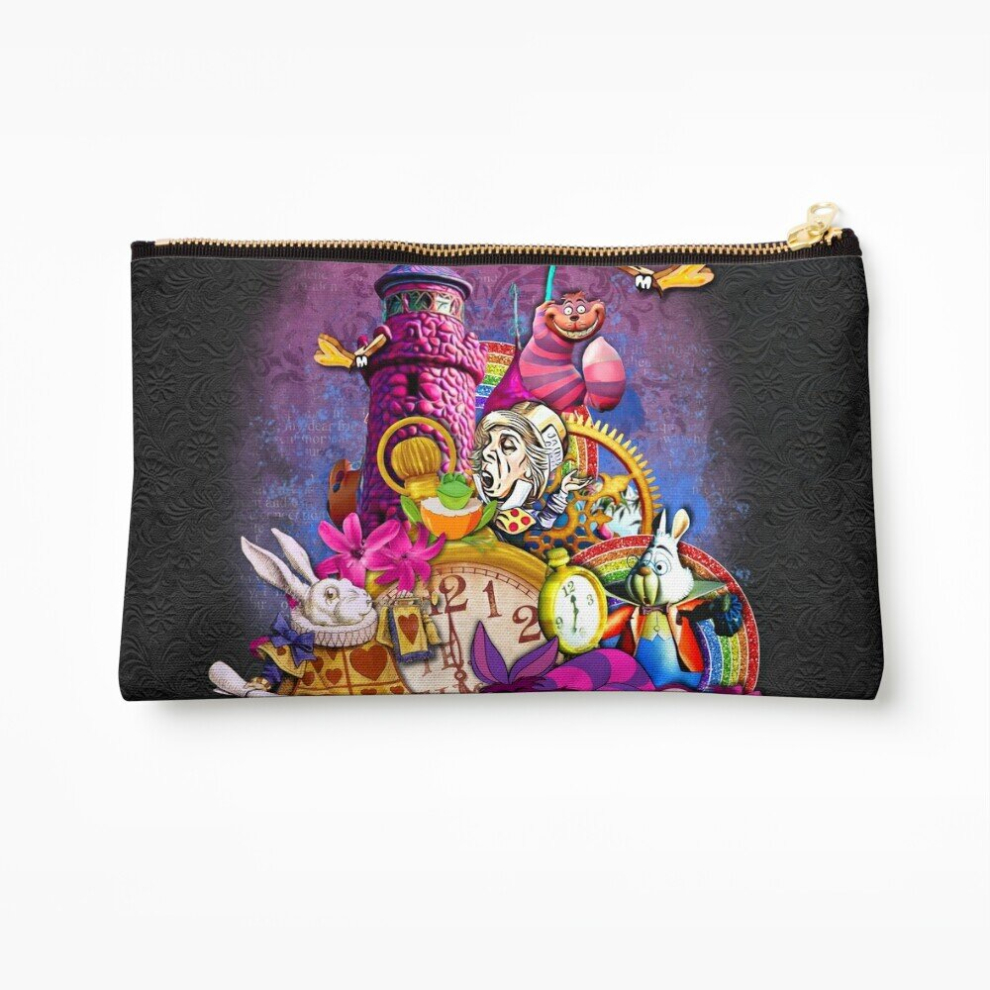Whibos Makeup Bag Alice In Wonderland Cosmetic Organizer Tyvek Paper Bags Zipper Pouch
