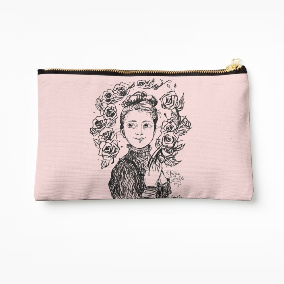 Whibos Makeup Bag Saint Thã©Rã¨Se Of Lisieux In Blush Cosmetic Organizer Tyvek Paper Bags Zipper Pouch