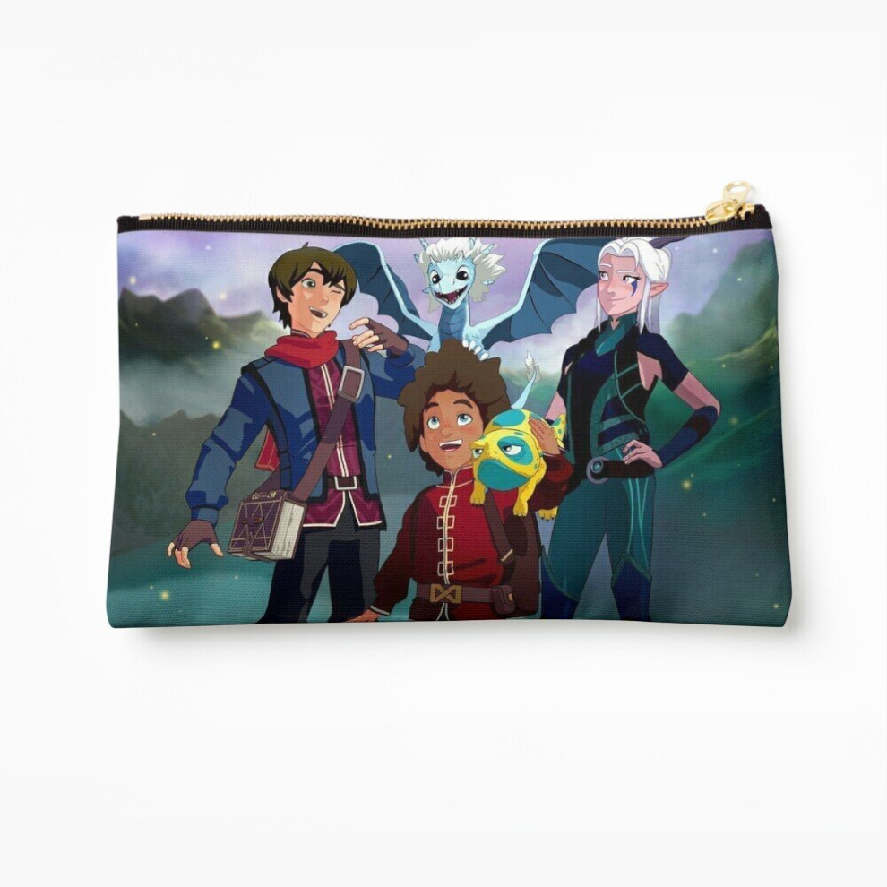 Whibos Makeup Bag Winter Dragon Cosmetic Organizer Tyvek Paper Bags Zipper Pouch