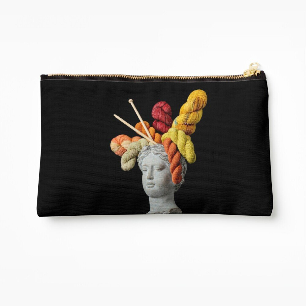 Whibos Makeup Bag What Are You Thinking About? Knitting! Cosmetic Organizer Tyvek Paper Bags Zipper Pouch