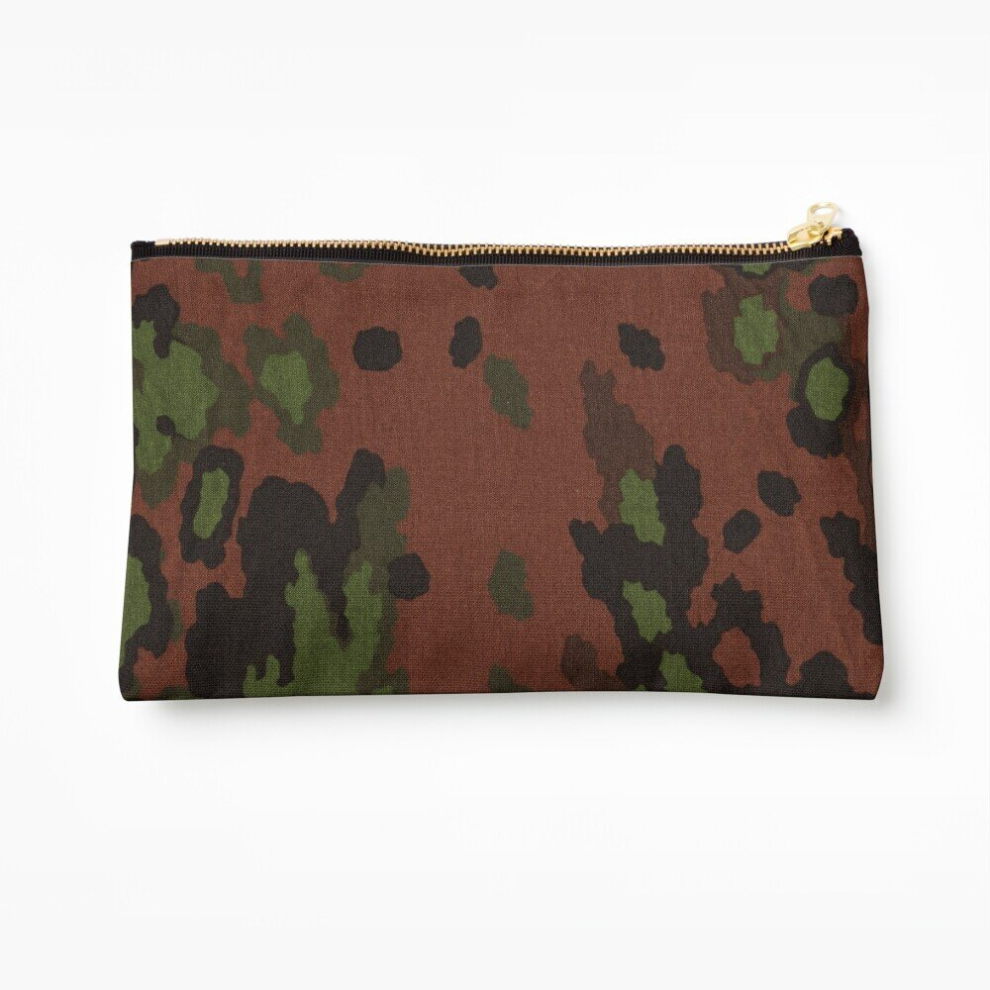 Whibos Makeup Bag Eichenlaubmuster Spring Ss Dotted German Ww2 Camouflage Cosmetic Organizer Tyvek Paper Bags Zipper Pouch