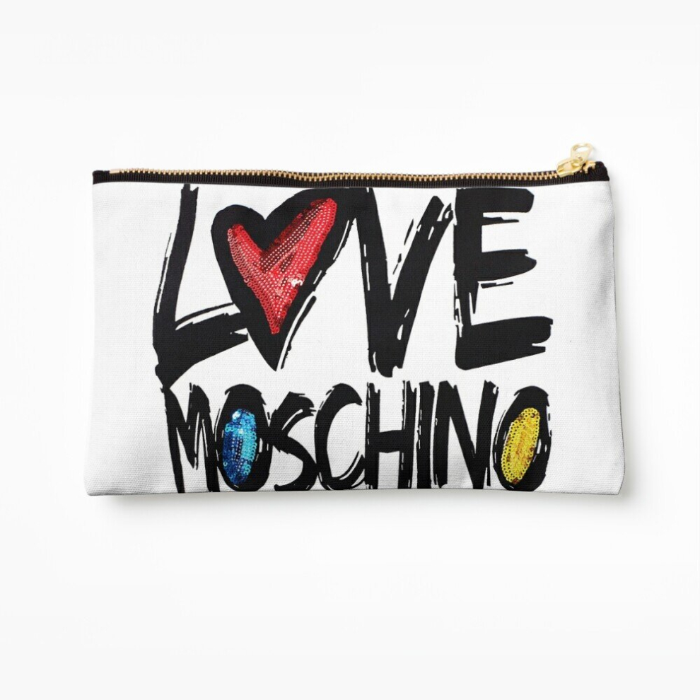 Makeup Bag LOVE MOSCHINO LOGO Cosmetic Organizer Tyvek Paper Bags Zipper Pouch