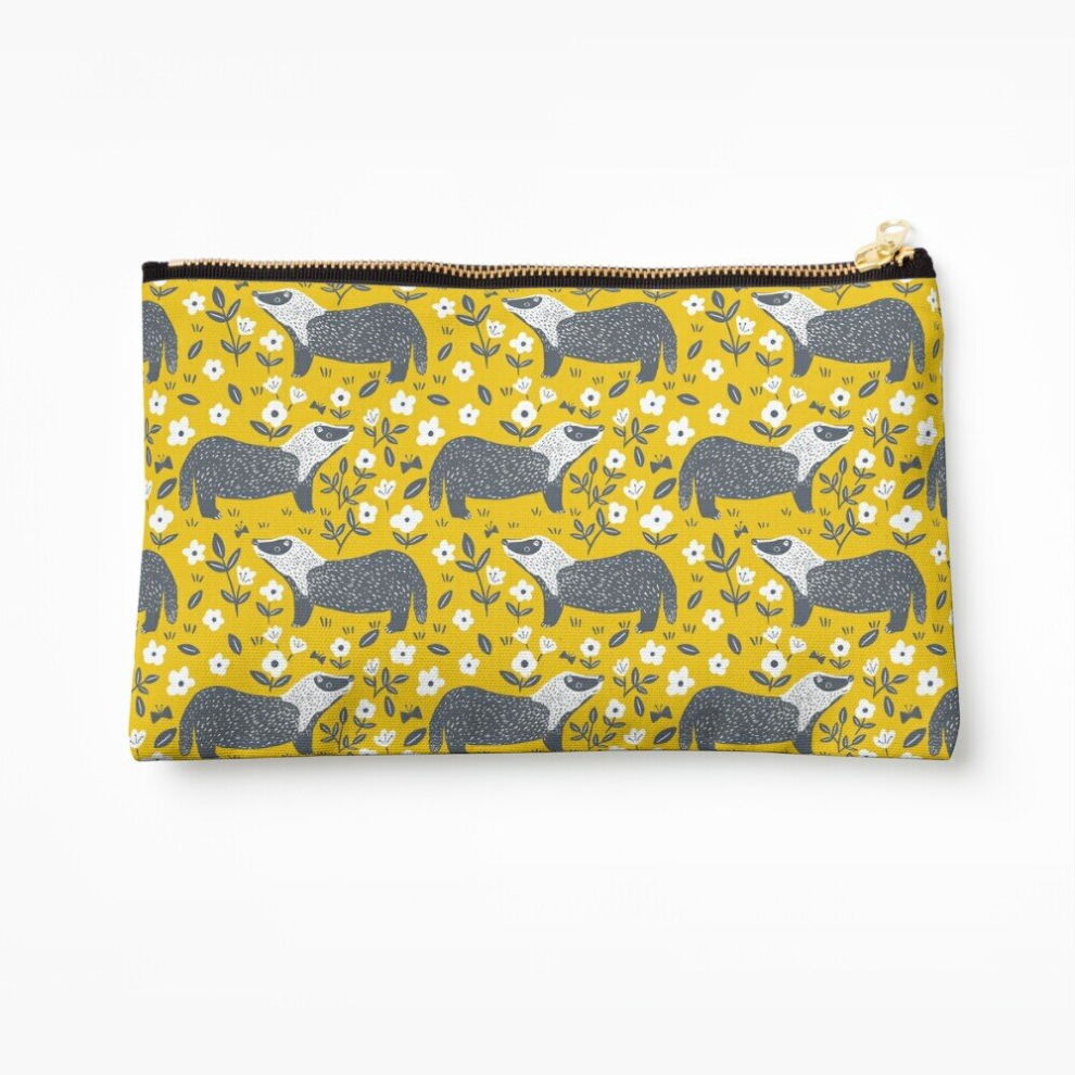 Whibos Makeup Bag Badgers Cosmetic Organizer Tyvek Paper Bags Zipper Pouch