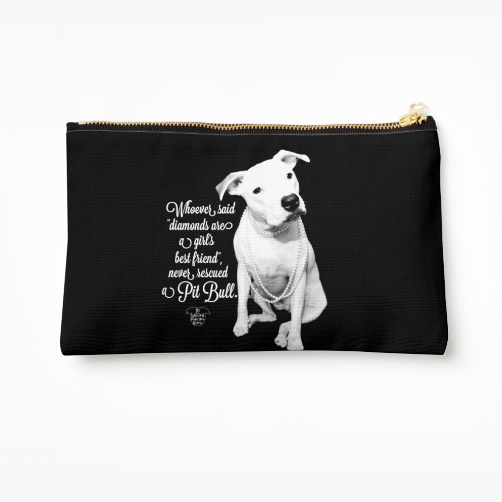 Whibos Makeup Bag Girls Best Friend Rescued Pit Bull Cosmetic Organizer Tyvek Paper Bags Zipper Pouch