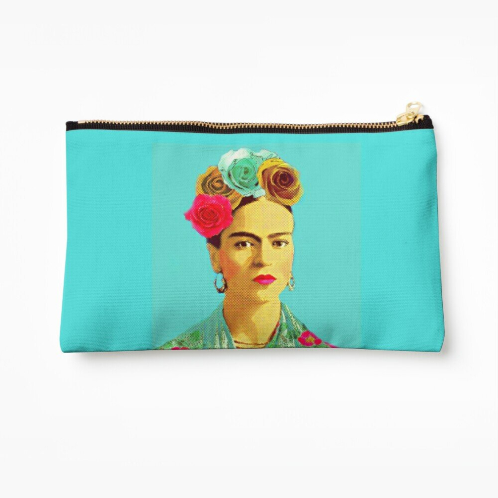 Whibos Makeup Bag Frida Kahlo Aqua Cosmetic Organizer Tyvek Paper Bags Zipper Pouch