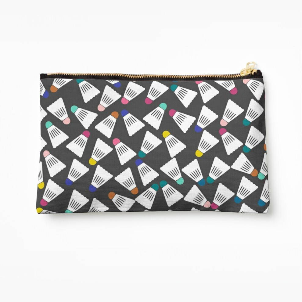 Whibos Makeup Bag Cute Badminton Pattern Cosmetic Organizer Tyvek Paper Bags Zipper Pouch