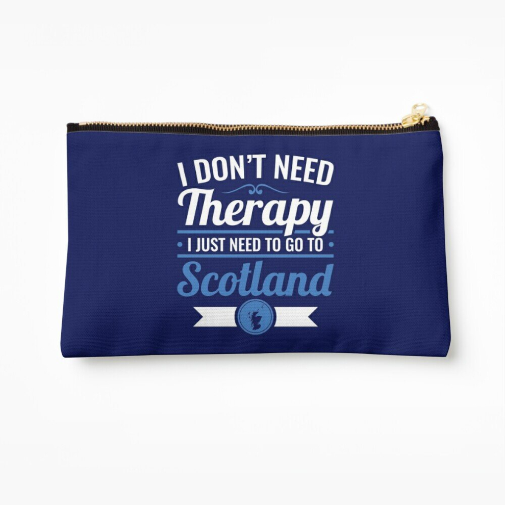 Whibos Makeup Bag I Don't Need Therapy I Just Need To Go To Scotland Travel Cosmetic Organizer Tyvek Paper Bags Zipper Pouch