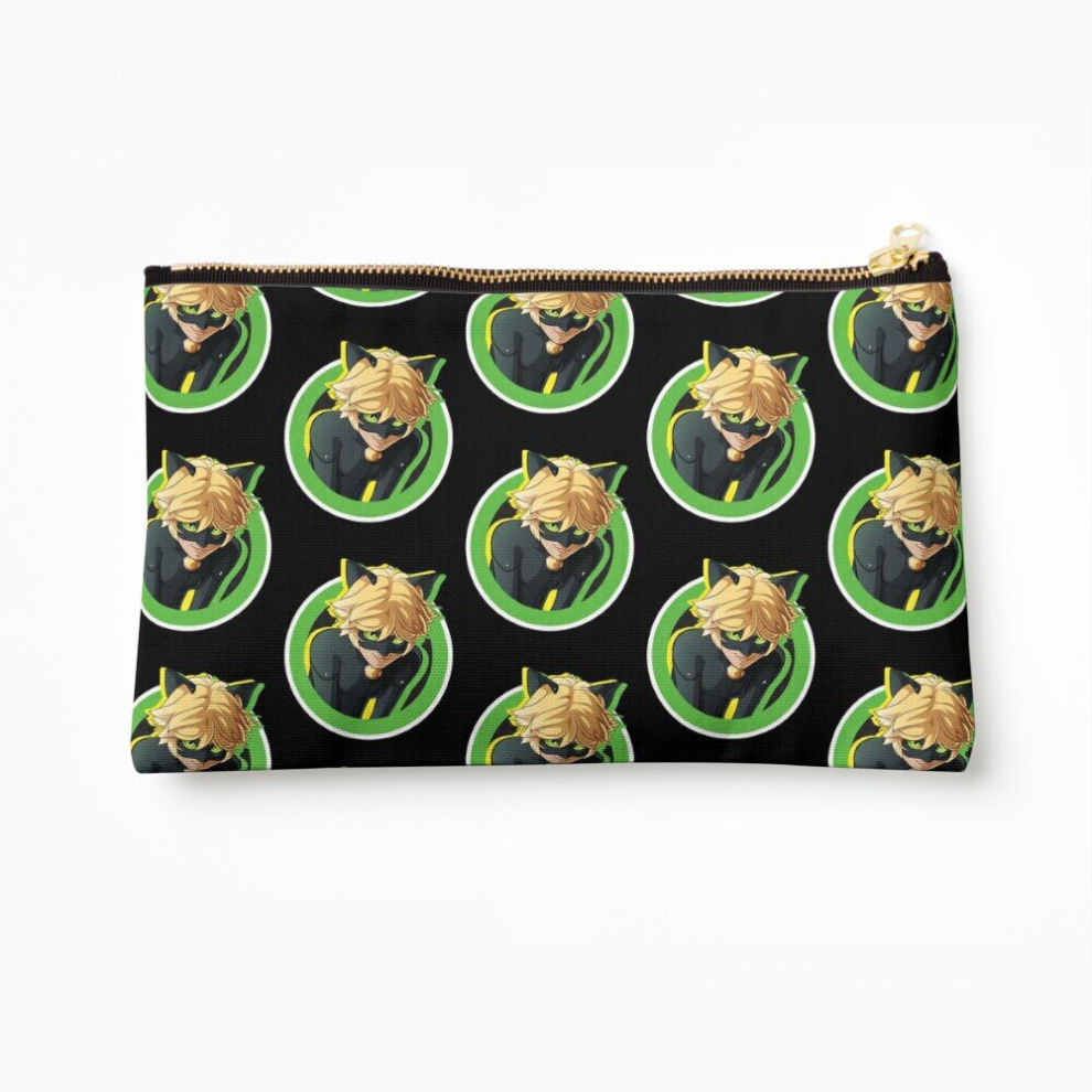 Whibos Makeup Bag Miraculous Ladybug - Cat Noir Badge Cosmetic Organizer Tyvek Paper Bags Zipper Pouch