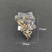 10 PCS 29*37mm Metal Tree Branch Inlaid With Rhinestone Charms Diy Accessories Jewelry Making Components
