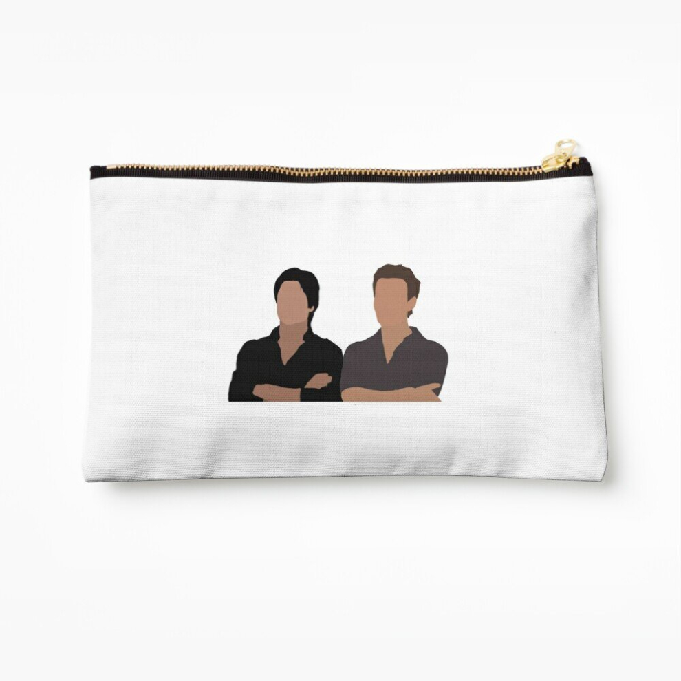 Whibos Makeup Bag Damon And Stefan Salvatore Cosmetic Organizer Tyvek Paper Bags Zipper Pouch