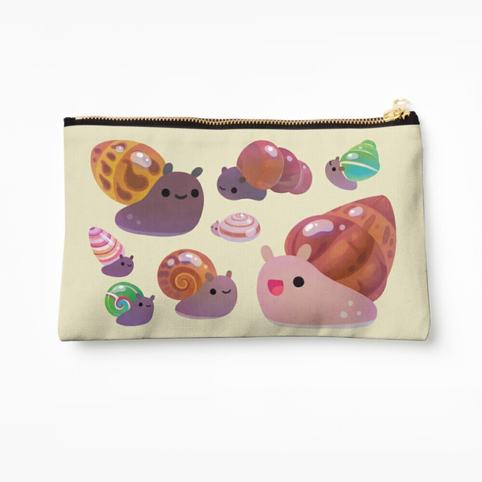 Whibos Makeup Bag Land Snail Cosmetic Organizer Tyvek Paper Bags Zipper Pouch