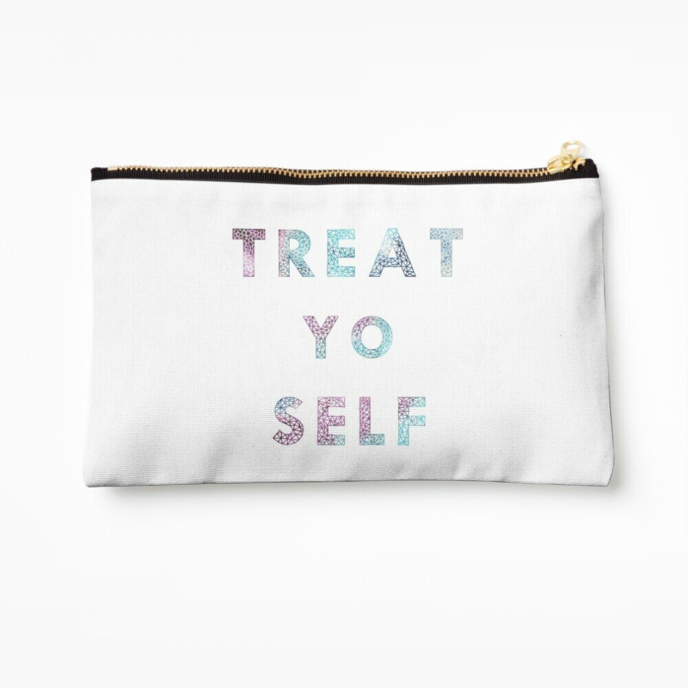 Whibos Makeup Bag Treat. Yo. Self. Cosmetic Organizer Tyvek Paper Bags Zipper Pouch