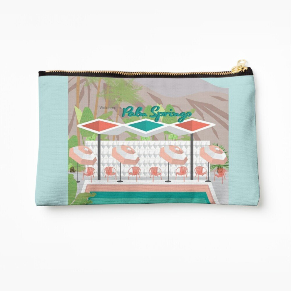 Whibos Makeup Bag Welcome To Palm Springs Cosmetic Organizer Tyvek Paper Bags Zipper Pouch