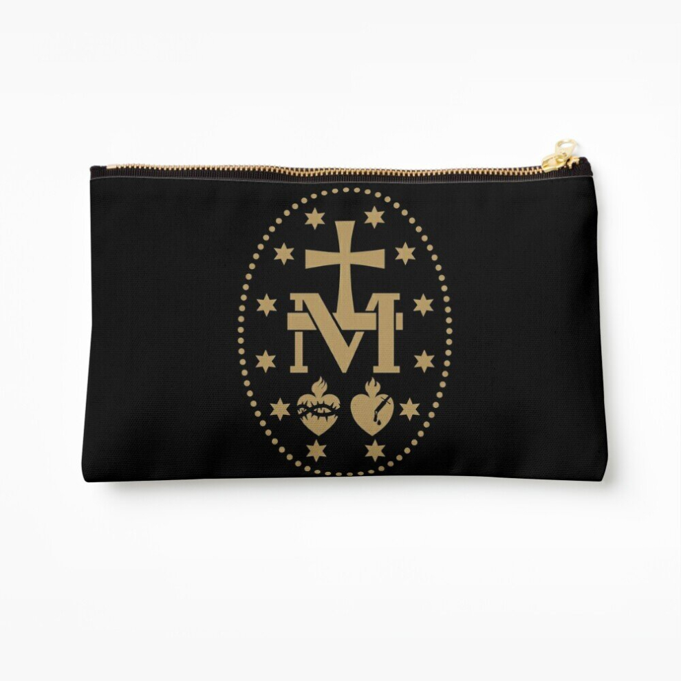 Whibos Makeup Bag Miraculous Medal Virgin Mary Cosmetic Organizer Tyvek Paper Bags Zipper Pouch