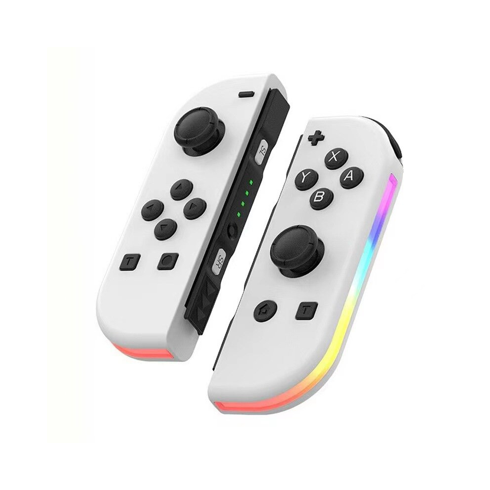 (White) Wireless Controller For Nintendo Switch, OLED, Lite Gamepad Joystick (L/R) With RGB Right