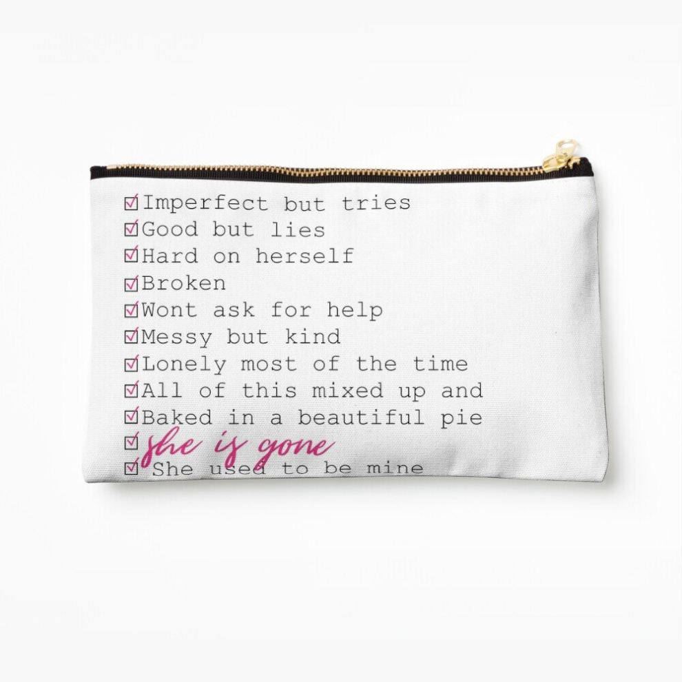 Whibos Makeup Bag She Used To Be Mine Cosmetic Organizer Tyvek Paper Bags Zipper Pouch