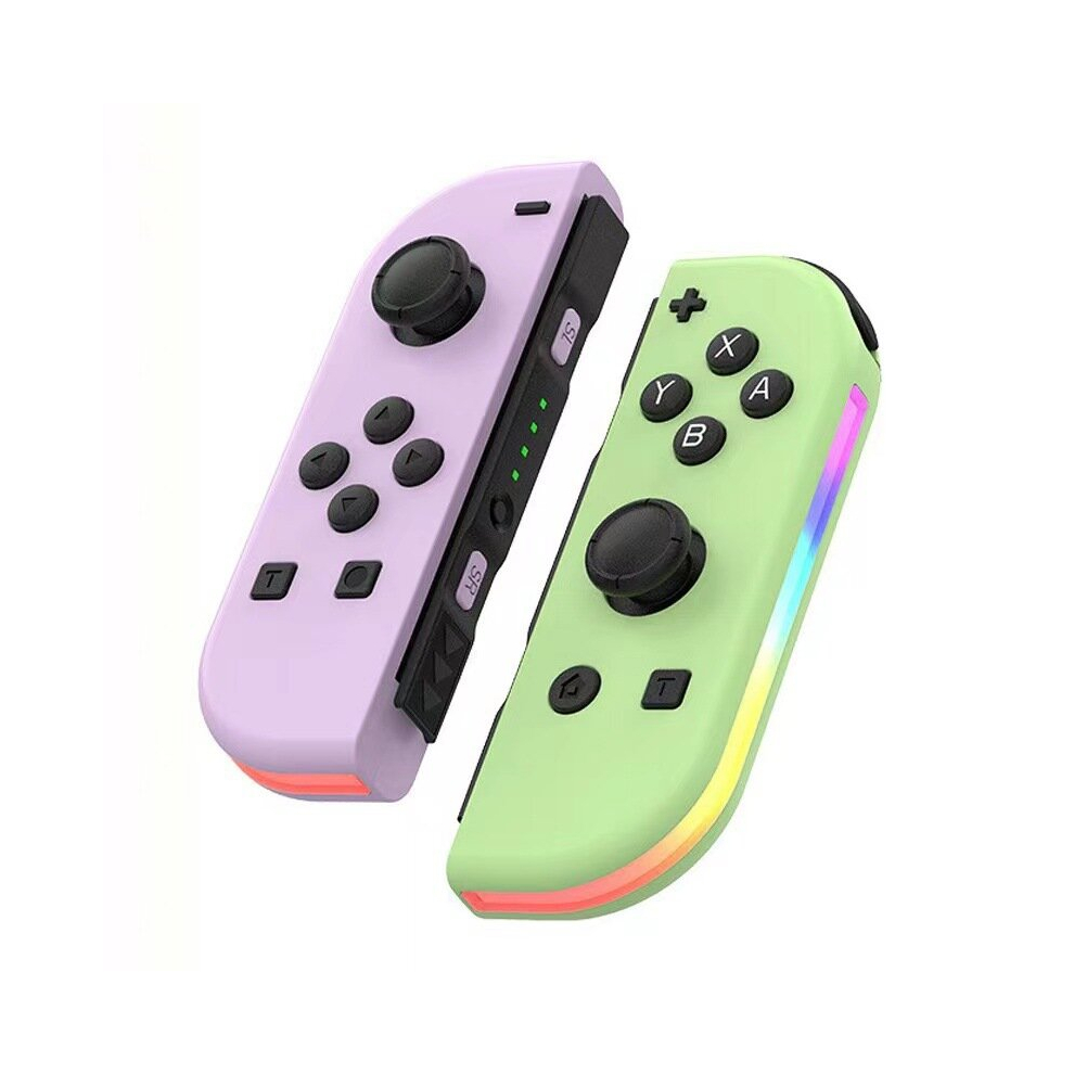 (Purple Green) Wireless Controller For Nintendo Switch, OLED, Lite Gamepad Joystick (L/R) With RGB Right