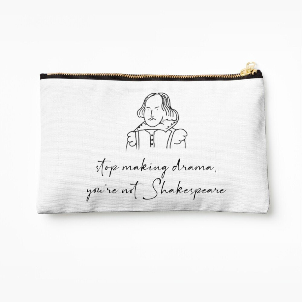 Whibos Makeup Bag Stop Making Drama, You're Not Shakespeare Cosmetic Organizer Tyvek Paper Bags Zipper Pouch