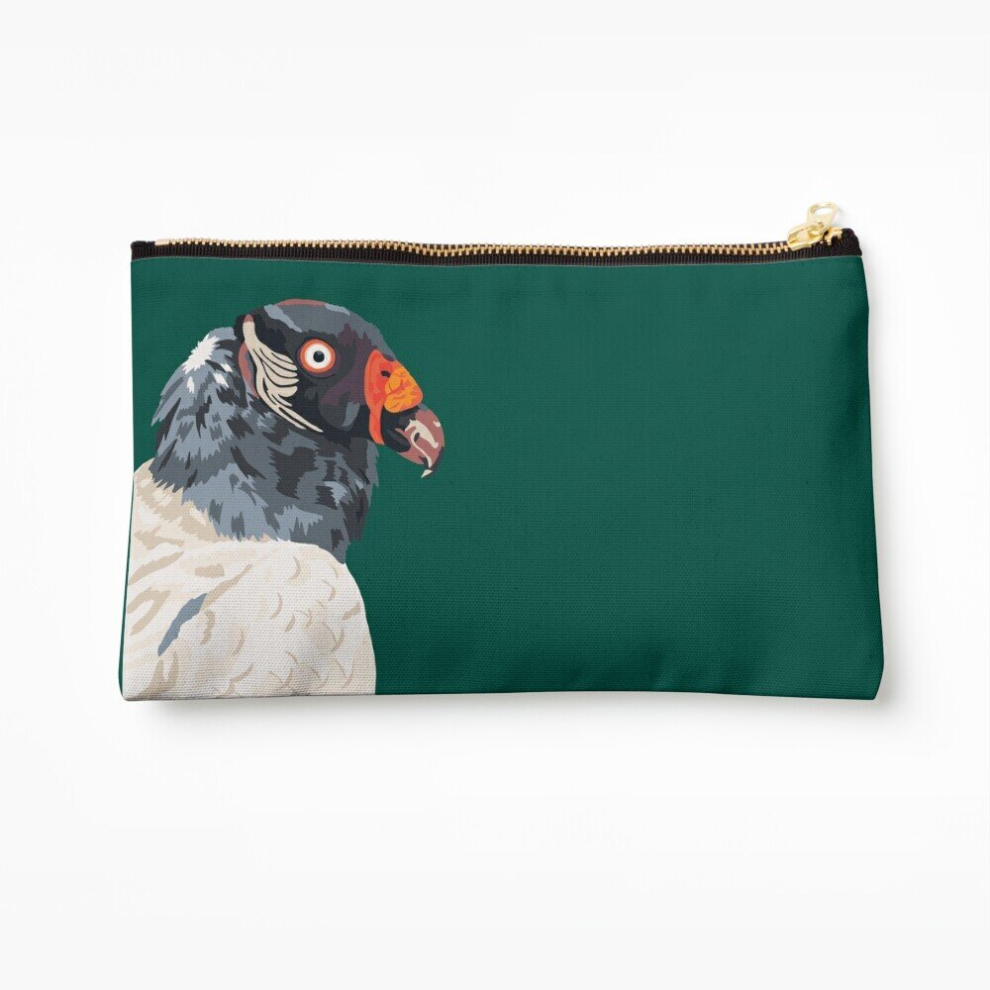 Whibos Makeup Bag King Vulture Portrait Cosmetic Organizer Tyvek Paper Bags Zipper Pouch