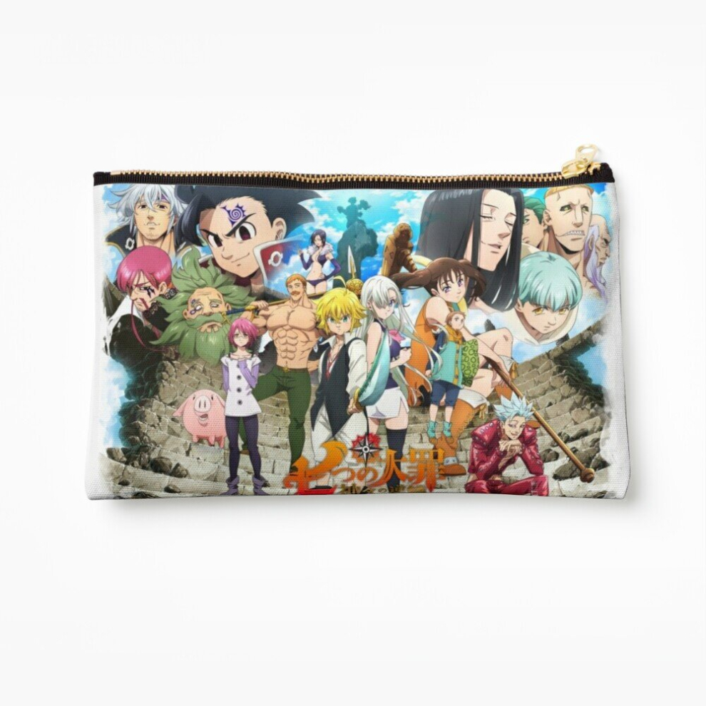Whibos Makeup Bag Seven Deadly Sins Season 4 Poster Cosmetic Organizer Tyvek Paper Bags Zipper Pouch