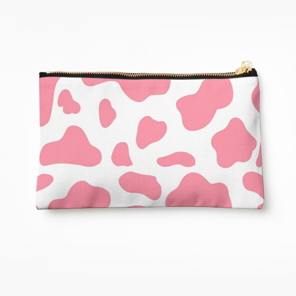 Whibos Makeup Bag Strawberry Cow Cosmetic Organizer Tyvek Paper Bags Zipper Pouch