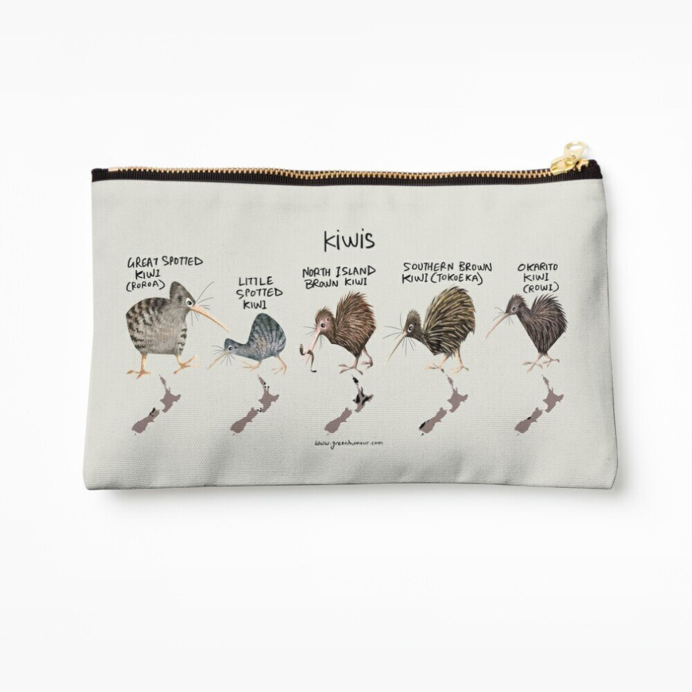 Whibos Makeup Bag Kiwis Cosmetic Organizer Tyvek Paper Bags Zipper Pouch