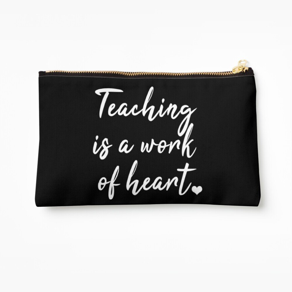 Whibos Makeup Bag Teaching Is A Work Of Heart - Teacher Gift Cosmetic Organizer Tyvek Paper Bags Zipper Pouch