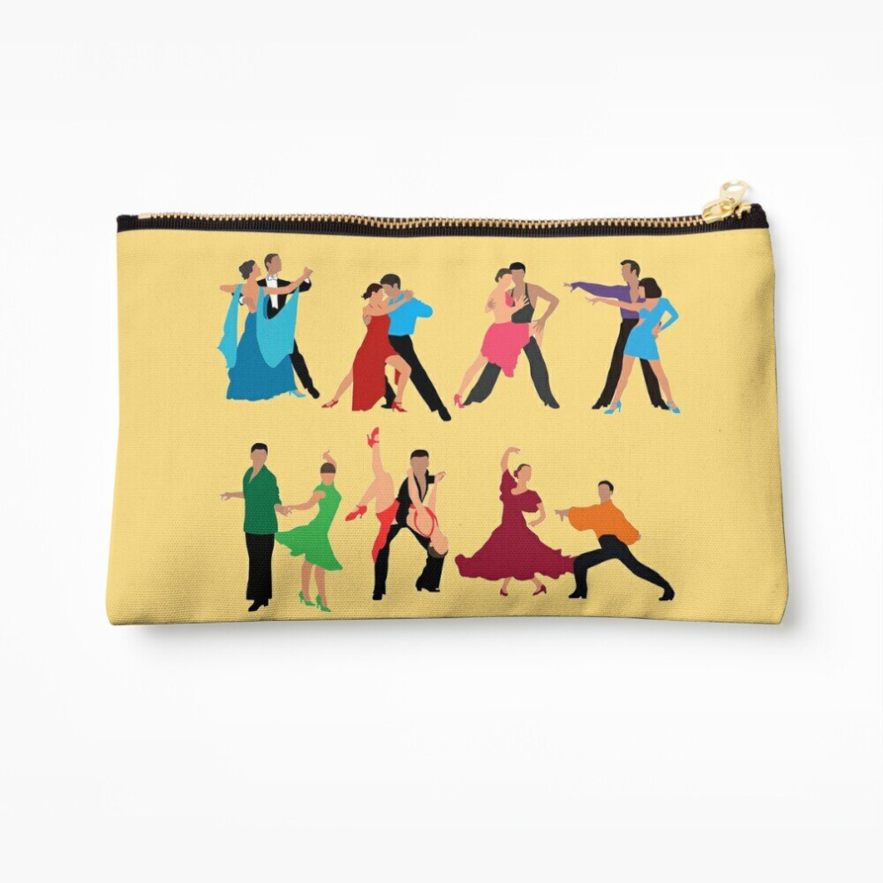 Whibos Makeup Bag Ballroom Couples Dancing Cosmetic Organizer Tyvek Paper Bags Zipper Pouch