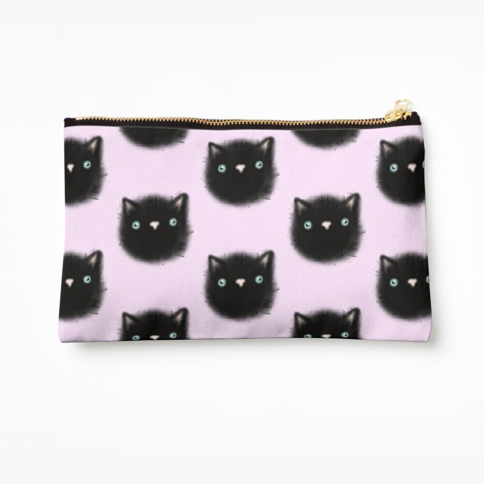 Whibos Makeup Bag Fluffy Kitten Zipper Pouch Cosmetic Organizer Tyvek Paper Bags Zipper Pouch