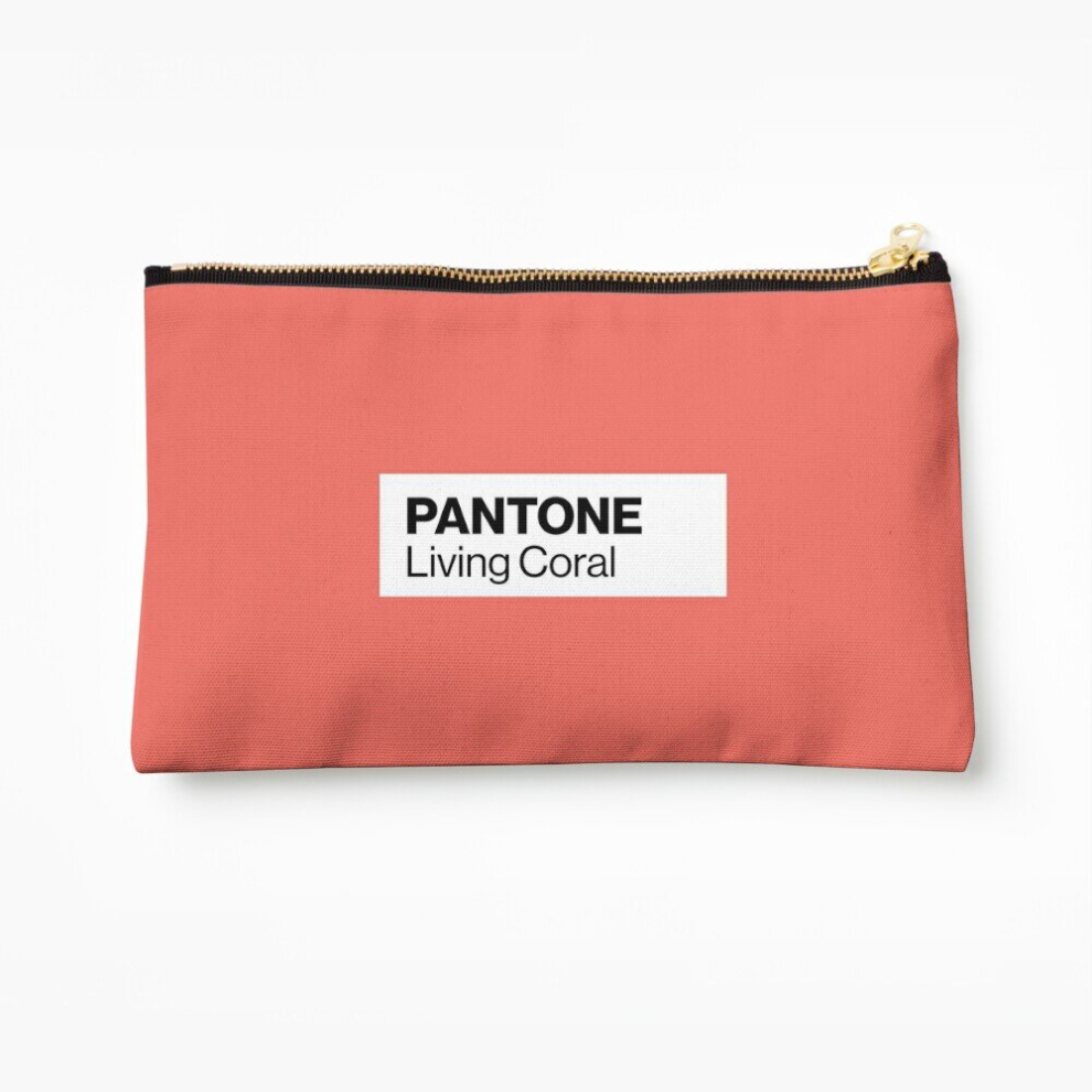 Whibos Coral Makeup Bag Pantone Living - Color Of The Year 2019 Cosmetic Organizer Tyvek Paper Bags Zipper Pouch