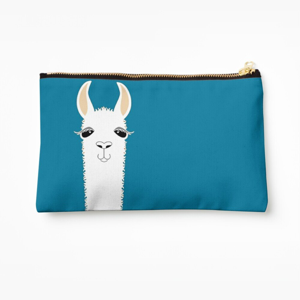 Whibos Makeup Bag Llama Portrait #10 Cosmetic Organizer Tyvek Paper Bags Zipper Pouch