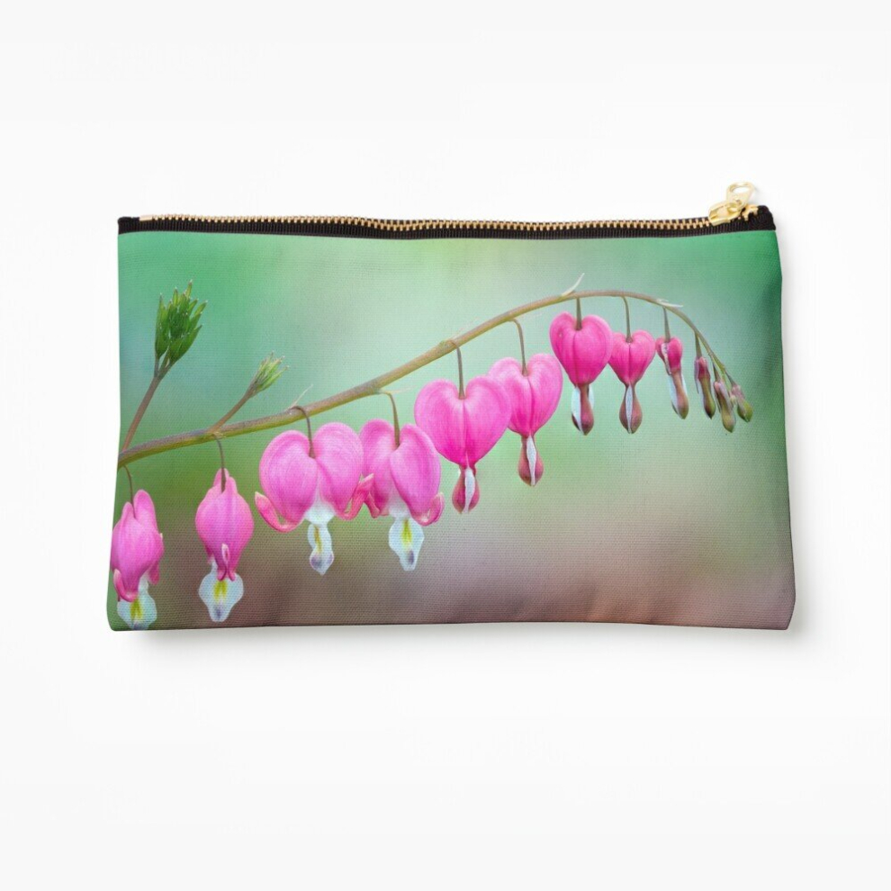 Whibos Makeup Bag Beautiful Bleeding Hearts Cosmetic Organizer Tyvek Paper Bags Zipper Pouch
