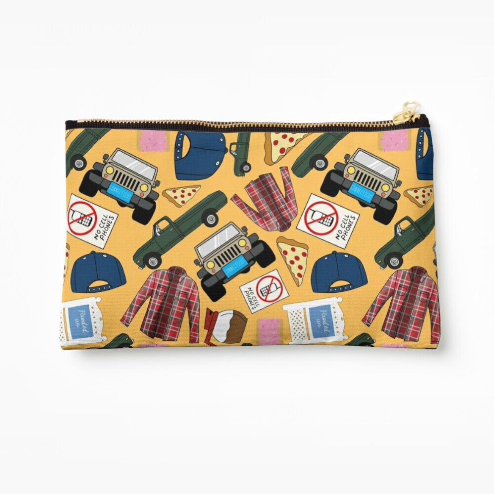 Whibos Orange Makeup Bag Luke Lorelai Fan Pattern Icons All Over Print Pack Cosmetic Organizer Tyvek Paper Bags Zipper Pouch