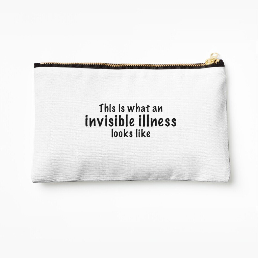Whibos Makeup Bag This Is What An Invisible Illness Looks Like Cosmetic Organizer Tyvek Paper Bags Zipper Pouch