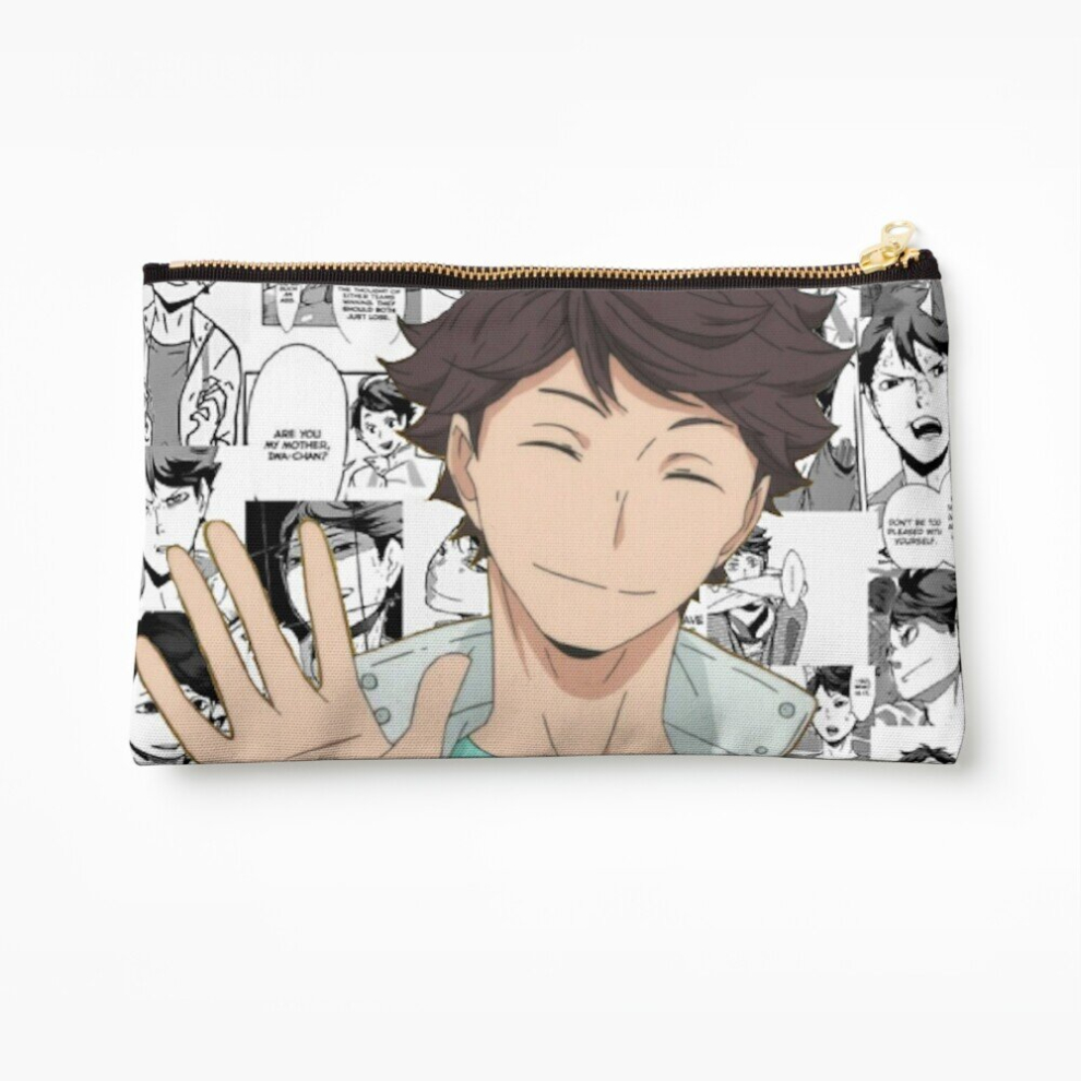 Whibos Makeup Bag Oikawa With Haikyuu Manga Cosmetic Organizer Tyvek Paper Bags Zipper Pouch