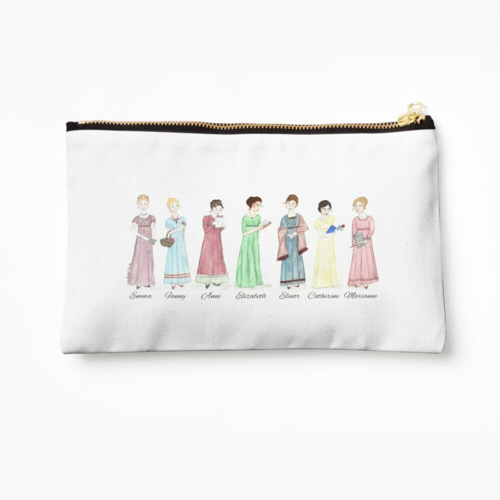 Whibos Makeup Bag Jane Austen Heroines Cosmetic Organizer Tyvek Paper Bags Zipper Pouch