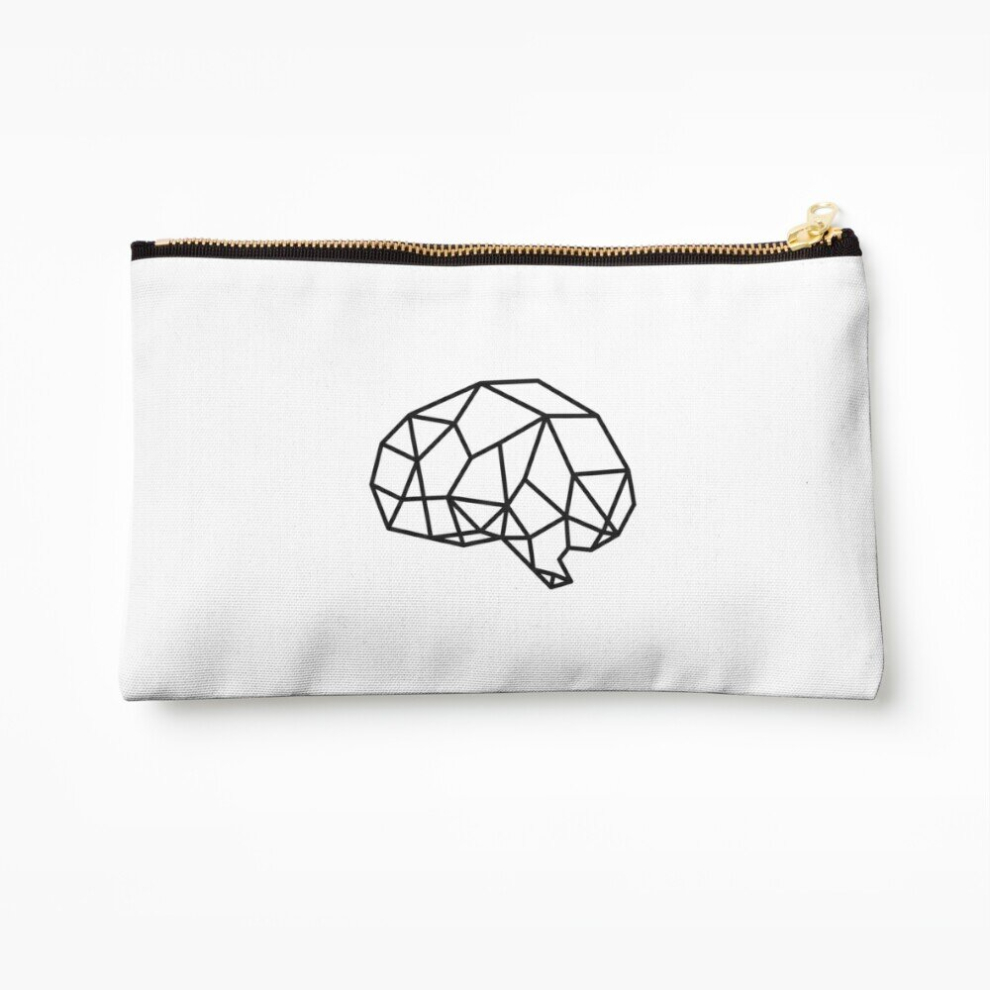 Whibos Makeup Bag Big Brain Cosmetic Organizer Tyvek Paper Bags Zipper Pouch