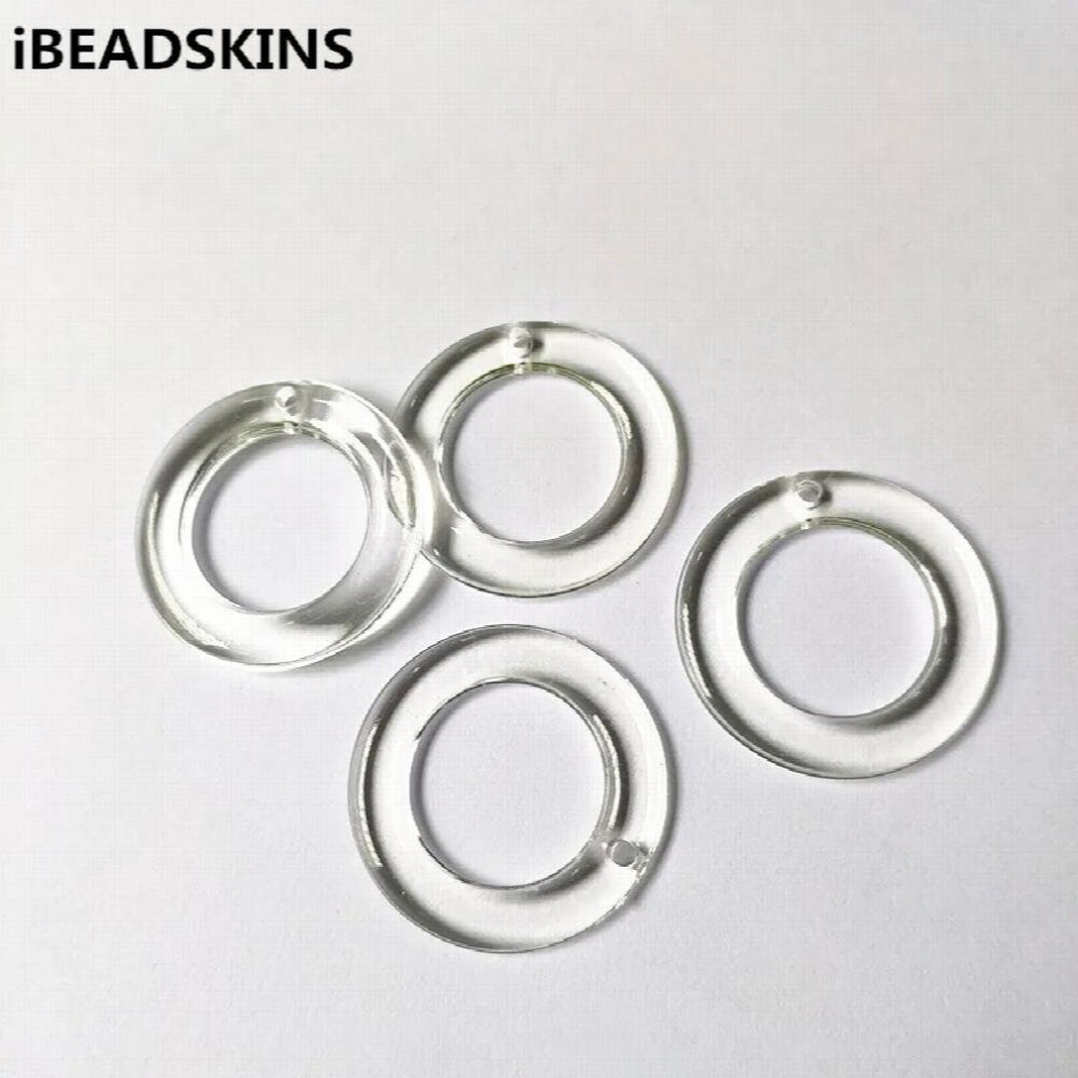 arrival! 40mm 210pcs Clear acrylic Ring shape beads for Necklace,Earrings parts,hand Jewelry DIY-image-OPC-PCTPKW8-NEW
