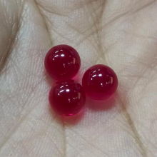 Gemstone Hardness 9 Round Ball Cut 5# Red Rubine Synthetic Gems Corundum Stone