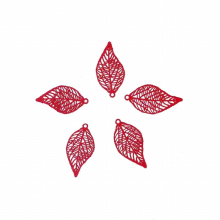 10pcs13*25mm Painted Brass Leaves Charms Filigree Leaf Earrings Findings Pendants DIY Jewelry Materials