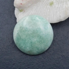 Arriva Natural Stone Larimar Round Shape Cabochon,45x8mm,29g Semiprecious Jewelry Necklace Accessories