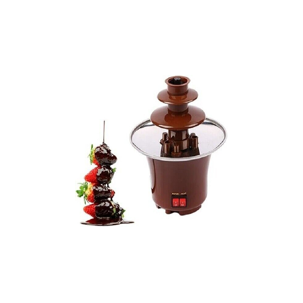 Electric Chocolate Fountain Fondue Set 3 Tiers Mini Melting Machine