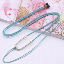 10Pcs/Lot Braided Necklace Pendant Sweater Chain Hand-woven Nylon Lanyard Homemade DIY Material Man Woman Jewelry Accessories