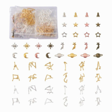 4pcs/box Zinc Alloy Cabochons for DIY Crystal Epoxy Resin Material Filling, Mixed
