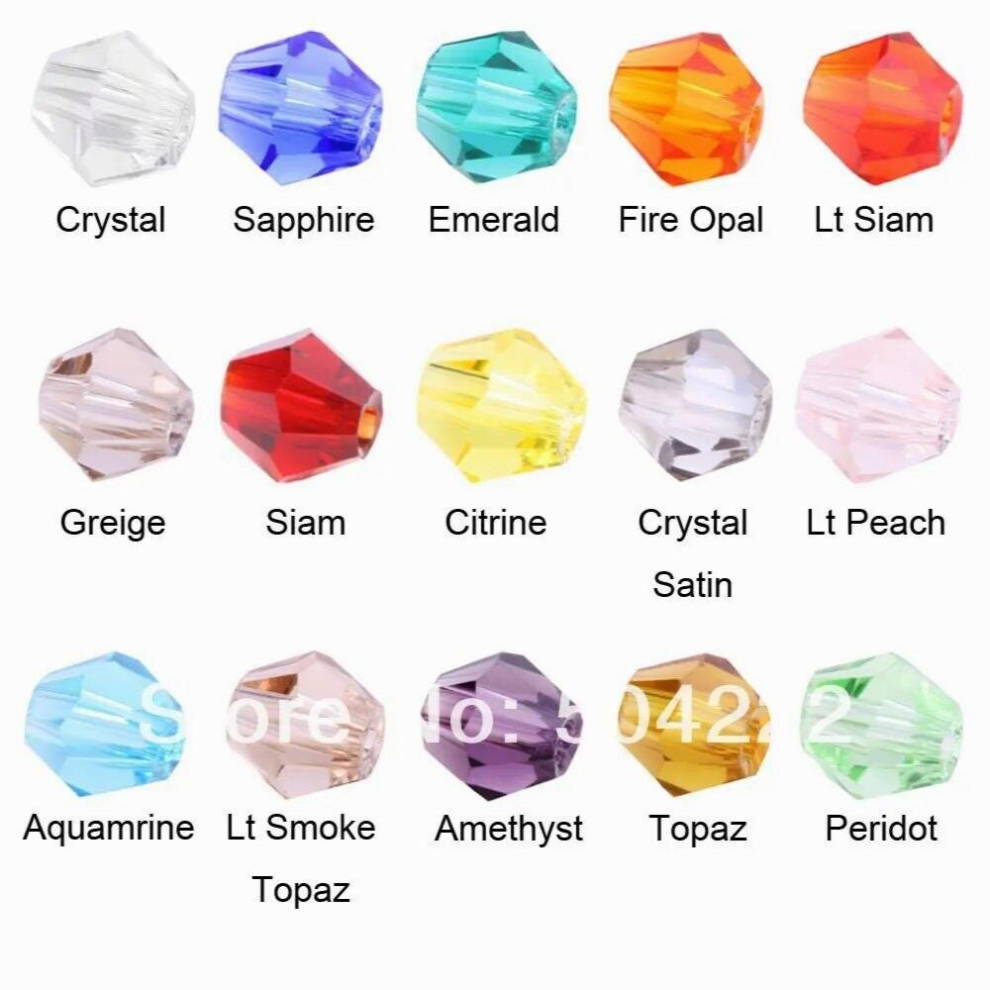 3000pcs 4mm Assorted Mix Lot Xillion Bicone acrylic Crystal Beads For Jewelry Making Findings-image-OPC-PCTPNKY-NEW