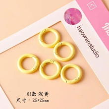 25/20mm painted mobile phone chain, hanging hoop, buckle, macaron DIY hand-beaded material finish