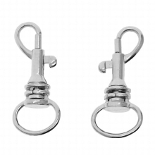 10pcs Alloy SWIVEL CARABINER CLIPS Snap Hooks Key Chain Oval Ring Clasps