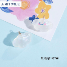 and clever polarized light flashing clouds expression pendant ear jewelry mobile phone chain accessories materials