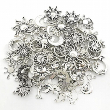 Mixed 80 Monthly Star Star Sun Alloy Accessories DIY bracelet necklace pendant pendant jewelry accessories