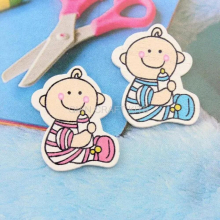 250pcs Large lovely Kids Wood,Baby Wood,Cabochons Pendants for diy jewelry,scrapbook,bags,crafts 31mm
